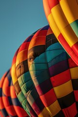Poster - Colorful hot air balloons floating in the sky. Perfect for travel and adventure themes