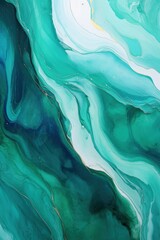 Sticker - Abstract water ocean wave, malachite, jade, emerald texture