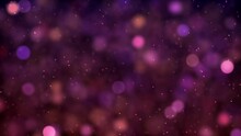 Dynamic Video Background Of Shimmering Gold And Purple Polka Dots On Blurred Festive Background, Dynamic Video Background Of Sparkling Golden Polka Dots, Dynamic Video Background Of Festive Atmosphere