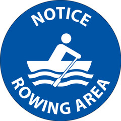 Wall Mural - Water Safety Sign Notice - Rowing Area