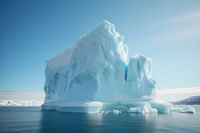 A Distant View Of A Massive Iceberg. Generative AI