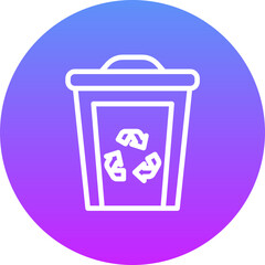 Wall Mural - Eco Trash Bin Icon