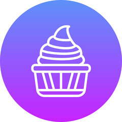 Sticker - Chocolate Cupcake Icon