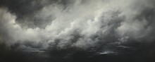 Charcoal Sky With White Cloud Background