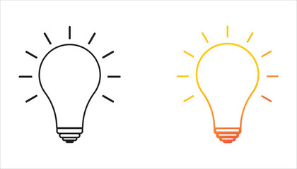Poster - light bulb idea with transparent background