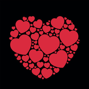 Happy Valentines Day typography poster with handwritten calligraphy text, isolated on white background. Vector Illustration - Vector