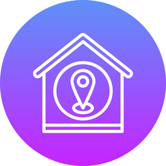 Canvas Print - House Location Icon