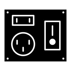 Canvas Print - Socket Icon of Electrician Tools iconset.