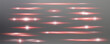 Set of realistic vector red stars png. Set of vector suns png. Red flares with highlights. Horizontal light lines, laser, flash.