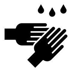 Canvas Print - Washing Hands Icon of Hygiene Routine iconset.