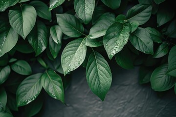 Aufkleber - A detailed close up of a plant showcasing its vibrant green leaves. Perfect for botanical enthusiasts or nature-themed designs