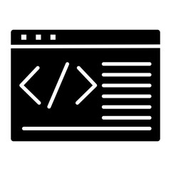 css code icon of coding and development iconset.