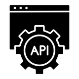 Fototapeta  - Web API Icon of Coding and Development iconset.