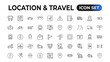 © artnazu - Location icons set. Navigation icons. Map pointer icons. Location symbols. Vector illustration.