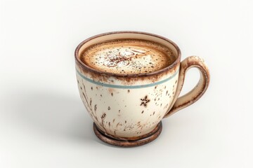 Poster - A cup of coffee with a spoon inside. Perfect for illustrating morning routines or coffee breaks