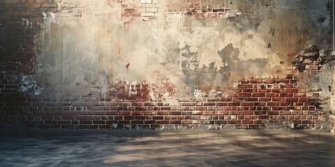 Aufkleber - A fire hydrant positioned in front of a sturdy brick wall. Suitable for illustrating urban infrastructure or emergency preparedness concepts