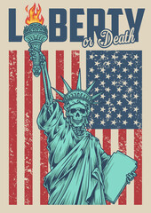 Poster - American culture vintage sticker colorful