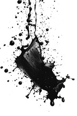 Poster - A monochrome image capturing a dynamic splash of liquid. Versatile for various creative projects
