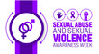 February is Sexual abuse and sexual violence awareness week background template. Holiday concept. background, banner, placard, card, and poster design template with text inscription and standard color