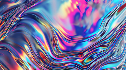 Holographic iridescent liquid background