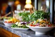 fresh salad bar with assorted toppings