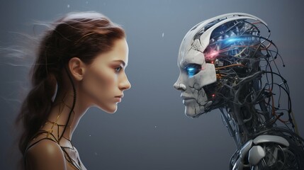 Poster - Man Versus Machine: The Duality of AI. Generative ai
