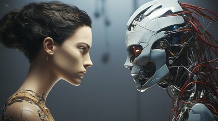 Poster - Man Versus Machine: The Duality of AI. Generative ai