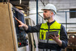 © lovelyday12 - engineer look projects and planning with tablet mobile in factory