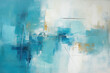 © pomiti - Abstract acrylic painting in aqua tone for background. Generative AI image.