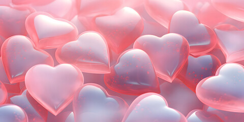 Wall Mural - Love hearts composition background for Valentines Day