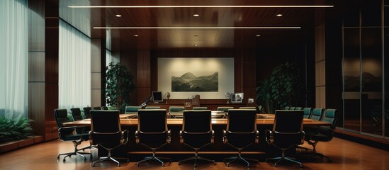 Poster - Real estate businessman. Conference room.