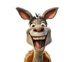© PNG River Gfx - Happy donkey isolated on white