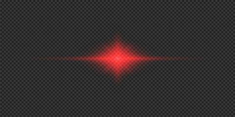 Poster - Red horizontal light effect of lens flares