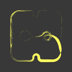 Poster - Socket vector. Chalk drawing of an electrical outlet. Electricity icons in grunge style. Concept of electricity vector.