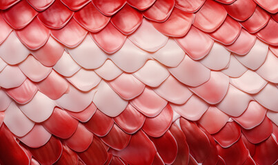 Close up of red plastic snake skin texture background. Abstract background and texture for design.