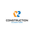 © JUWARTIN - Vector geometric of letter V, C and R for construction logo design template