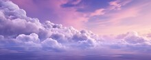 Purple Sky With White Cloud Background