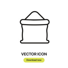 Leinwandbilder - Sugar icon vector. Linear-style sign for mobile concept and web design. Sugar symbol illustration. Pixel vector graphics - Vector.	
