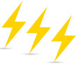 Lightning bolt vector isolated on white background