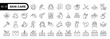 Skin care  editable stroke outline icon set. Thin linear style icons pack. Vector illustration.	