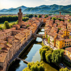 Wall Mural - View of a Lucca city Italy 