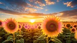 Fototapeta Kwiaty - Vibrant Summer Flower Field - AI Generated