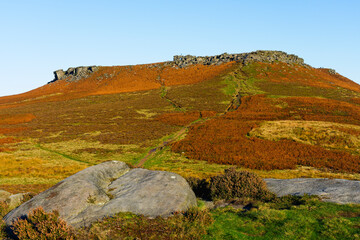 Poster - Standing at the entrance to Carl Wark fort, looking towards Higger Tor.