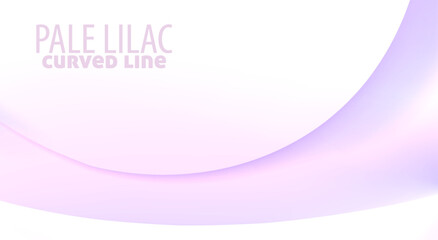 Poster - Pale lilac curved line on pale pinkish background. Minimal vector graphics