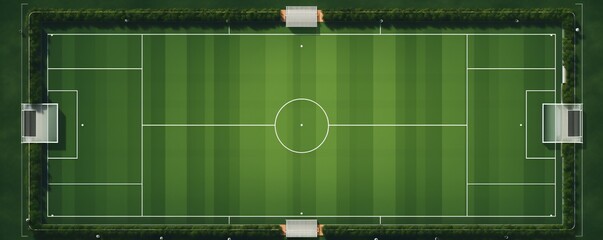 Empty soccer stadium game field Generative AI