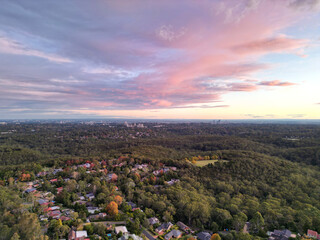 Poster - Beautiful sunset at Fox Valley, Wahroonga, Sydney, NSW, Australia