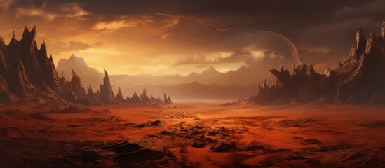 Wall Mural - desolated, sandy dunes in an isolated desert.