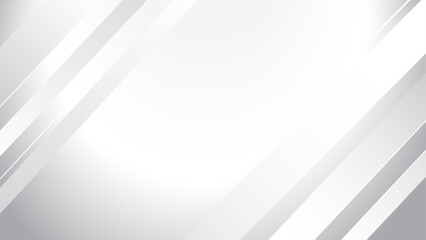 Poster - light gray and white oblique overlay lines geometry tech abstract subtle background vector illustrat