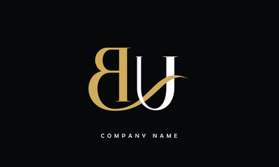 BU, UB, B, U Abstract Letters Logo Monogram