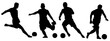 silhouette of football players